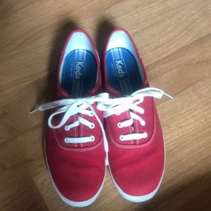 Keds red tennis shoes Sz. 8 1/2